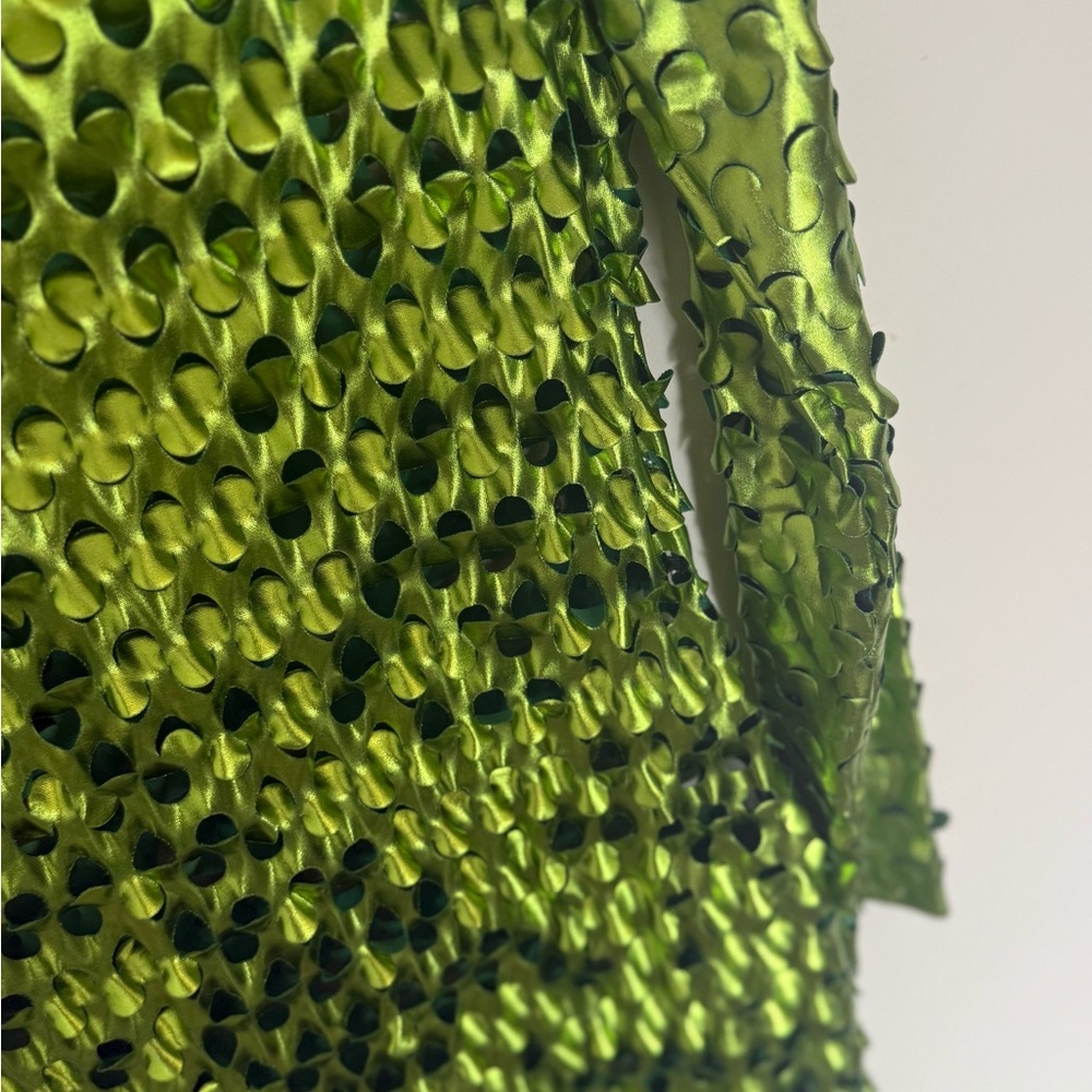 Vibrant Green Patterned Dress - Picture 5 of 5